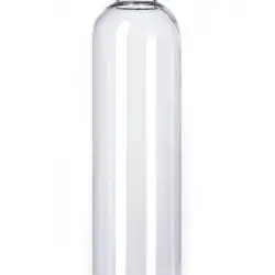 4 oz amber PET cosmo round bottle with 24-410 neck finish