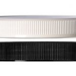 70-400 ribbed skirt lid with pressure sensitive liner