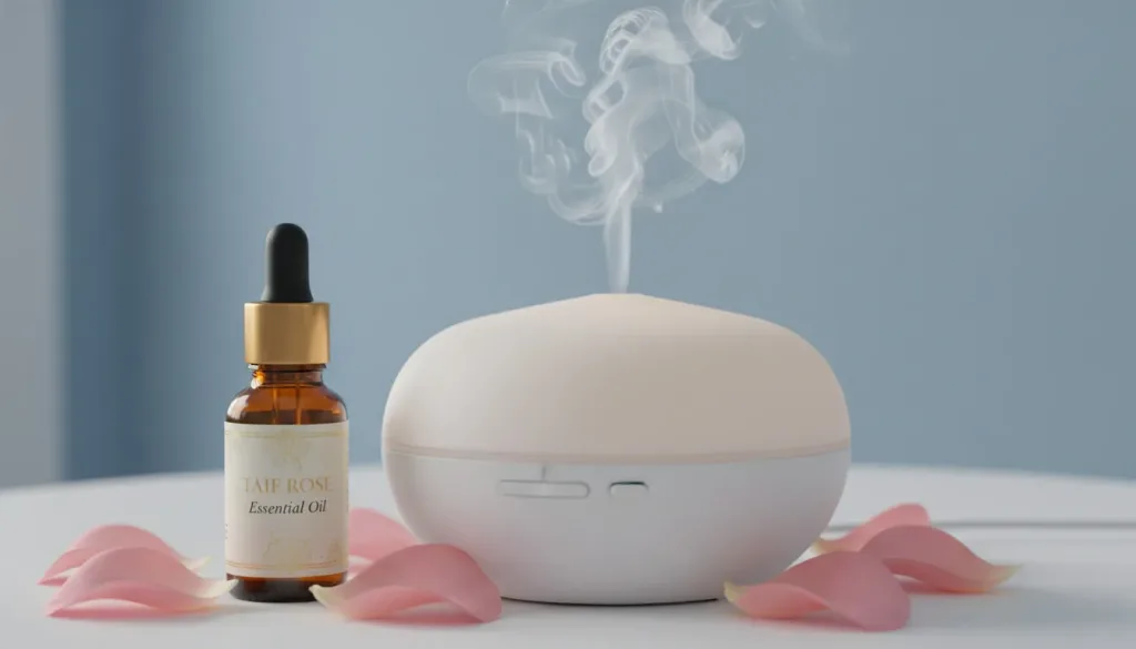 aromatherapy diffuser releasing a gentle mist