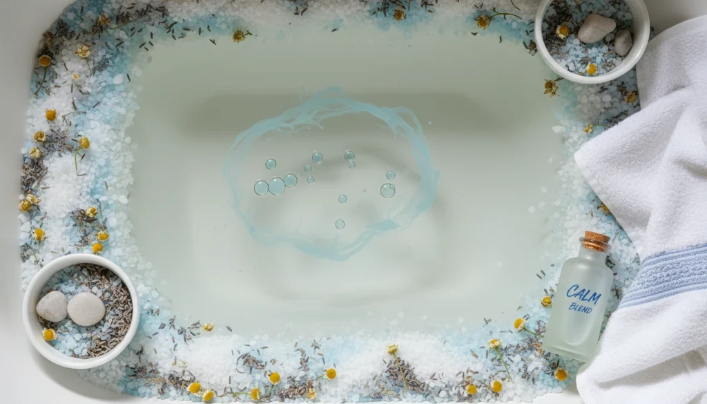 essential oil dispersing in the water