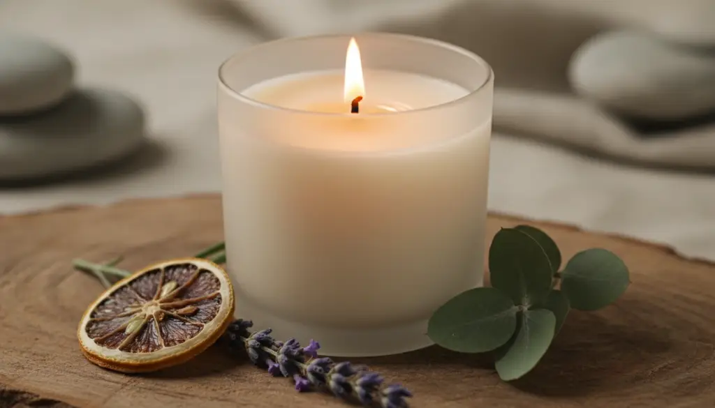 candle made with essential oils