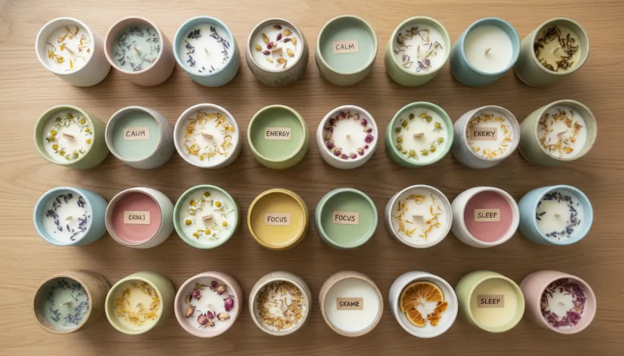 finished DIY essential oil candles