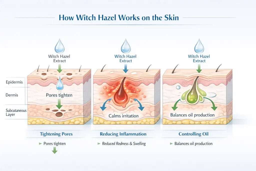 organic witch hazel - how it works