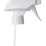 28-410 white ribbed skirt trigger sprayer with 9.875 inch dip tube