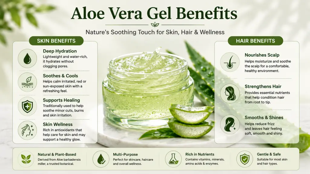Aloe Vera Gel Benefits Infographic