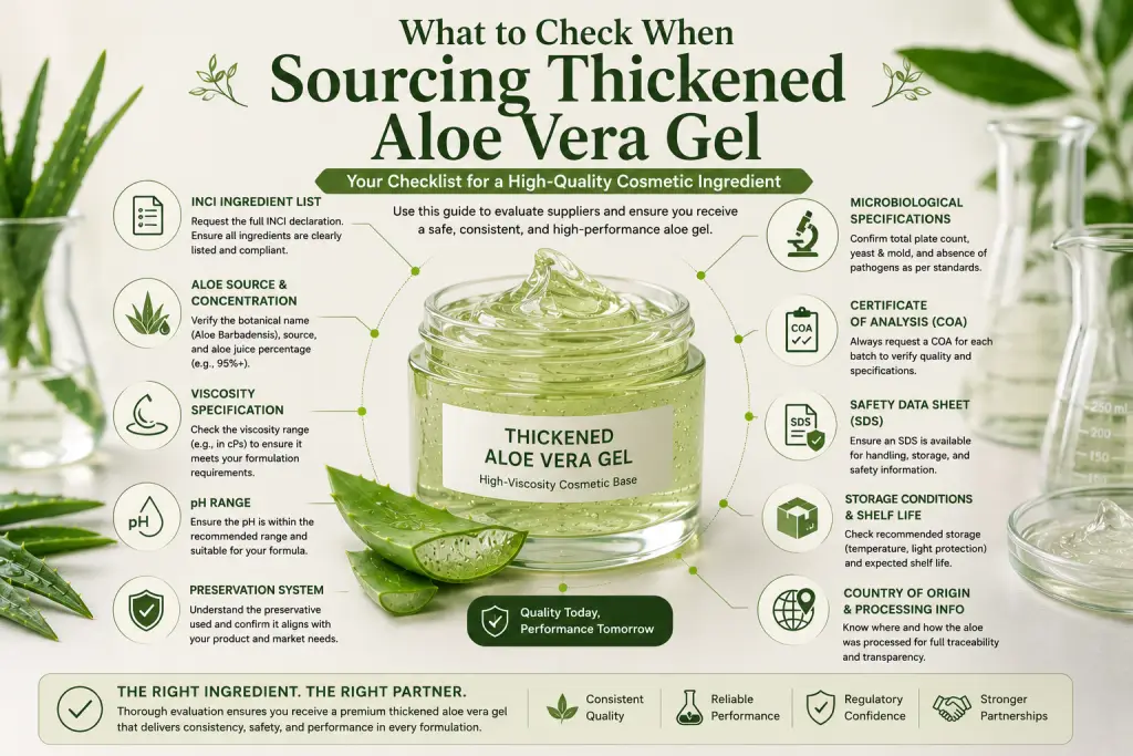 Thickened Aloe Vera Gel Sourcing Checklist