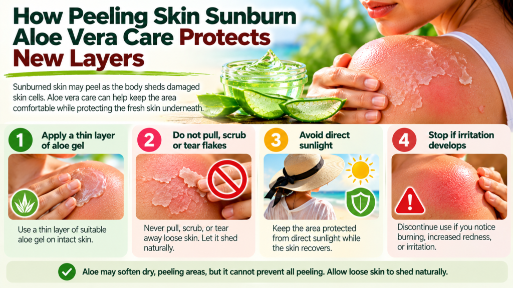 Aloe Care for Peeling Sunburn