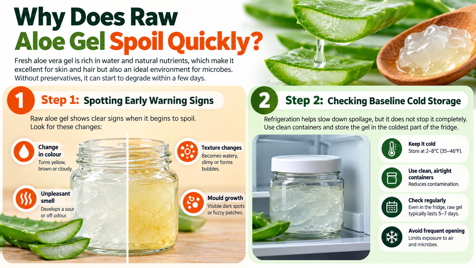 Aloe Gel Storage and Spoilage Guide