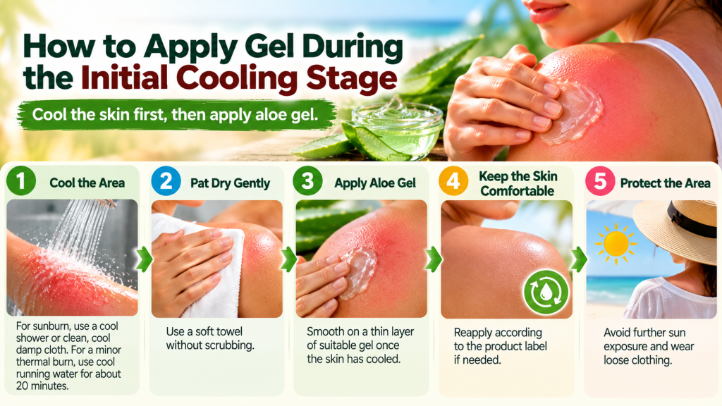 Aloe Gel Sunburn Care Guide