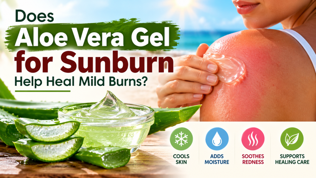 Aloe Vera Gel for Sunburn Relief
